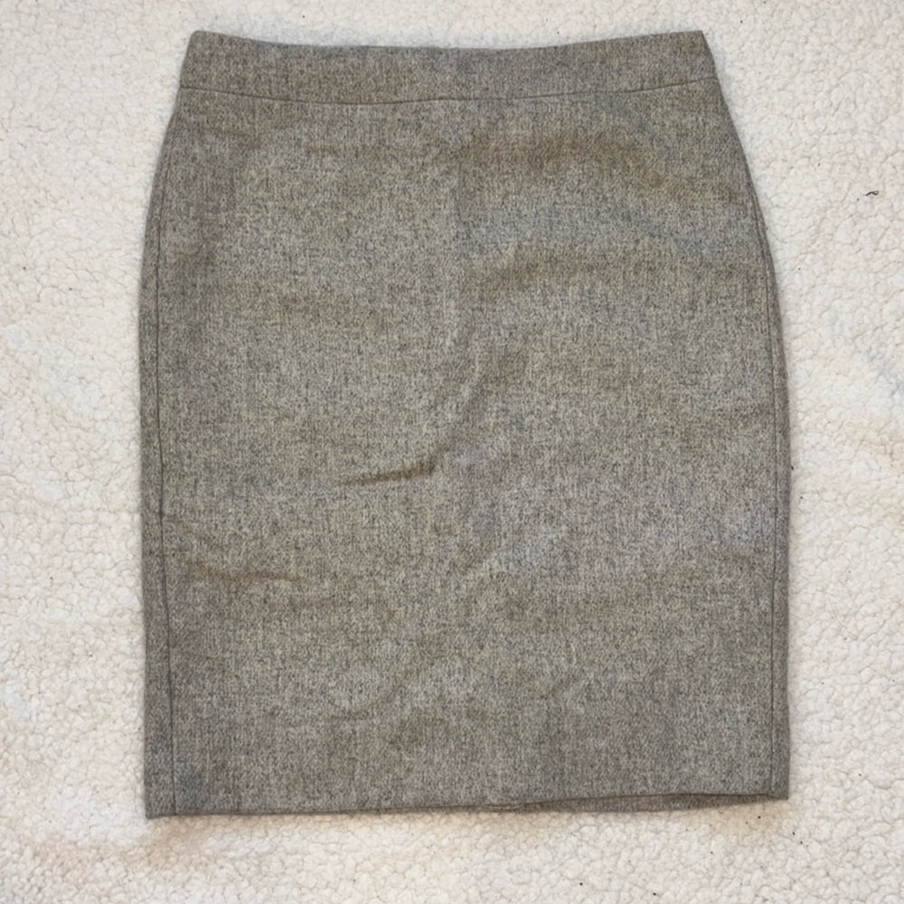 J. Crew Factory Gray Tweed Pencil Skirt